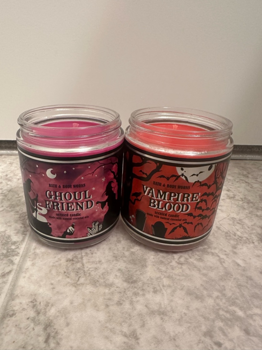 Bath & Body Works Ghoul Friend & Vampire Blood Scented Candles